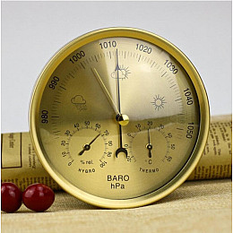 Барометр настенный Baro 132THB Золотистый (1275565931)