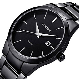 Наручні годинники чоловічі Curren Adam Чорний (1313322680)