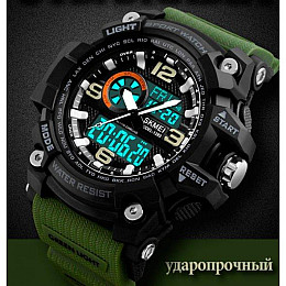 Мужские часы Skmei Disel 1283 Зеленый