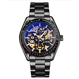 Чоловічі механічні годинники Skmei 9194 Чорний (1359882098)