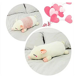 Массажная подушка Piggy WJH-11 Свинка 55x20x17 см Белый (1438124094)