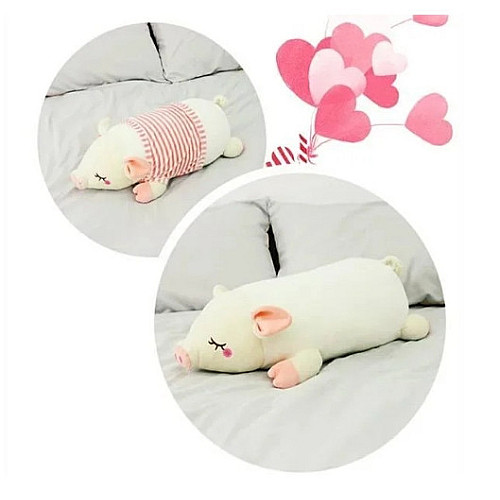 Массажная подушка Piggy WJH-11 Свинка 55x20x17 см Белый (1438124094)