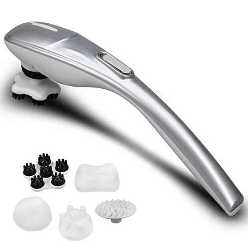 Масажер для тіла Benbo 701-В 5 насадок Сріблястий (1440236640)