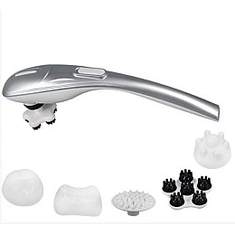 Масажер для тіла Benbo 701-В 5 насадок Сріблястий (1440236640)