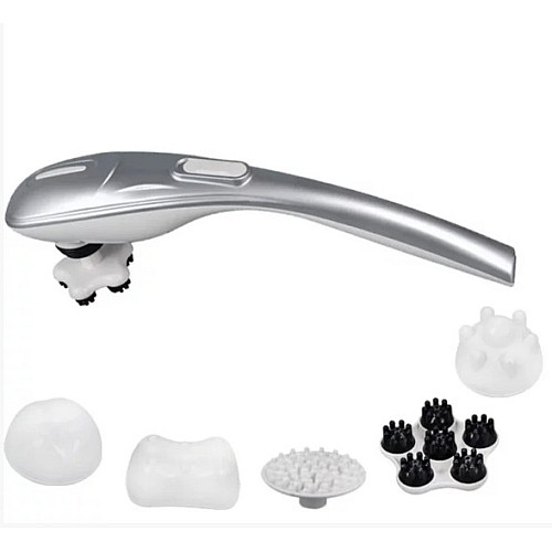 Масажер для тіла Benbo 701-В 5 насадок Сріблястий (1440236640)