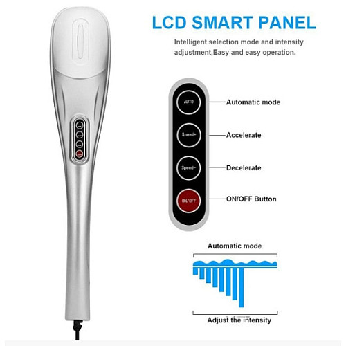 Масажер для тіла Benbo 701-В 5 насадок Сріблястий (1440236640)