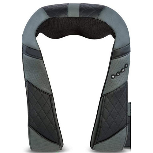 Масажер для шиї та плечей з прогрівом Resteck 32x31x19 см Чорно-сірий (1477844644)