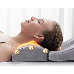Подушка массажная роликовая для шеи, спины и тела с функцией подогрева Paradise Sound 501-С Серый (1477900013)