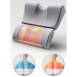 Подушка массажная роликовая для шеи, спины и тела с функцией подогрева Paradise Sound 501-С Серый (1477900013)