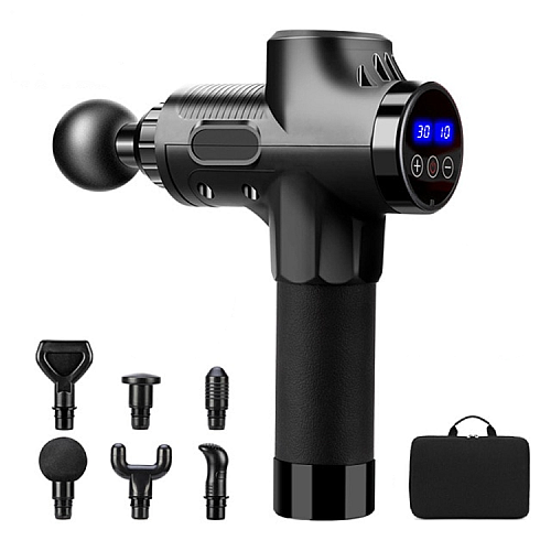 Масажер Booster Rlaxyoo S3 6 насадок 2400 мАг 30 режимів Чорний (1509753804)