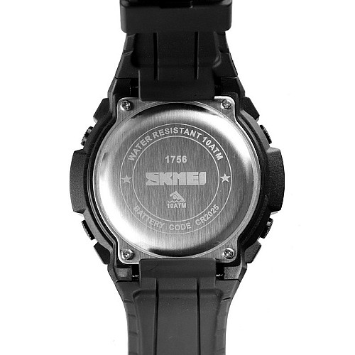 Чоловічі спортивні наручні годинники Skmei 1756 водонепроникні 10 АТМ Чорний