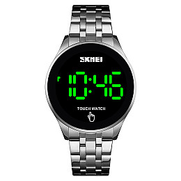 Чоловічі наручні світлодіодні годинники Skmei 1579 light Сріблястий