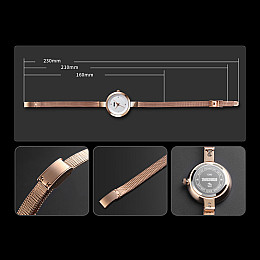 Годинники жіночі класичні Skmei 1390 Золотистий