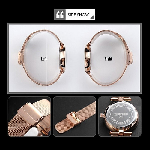 Часы женские классические Skmei 9177 Marble Розовый