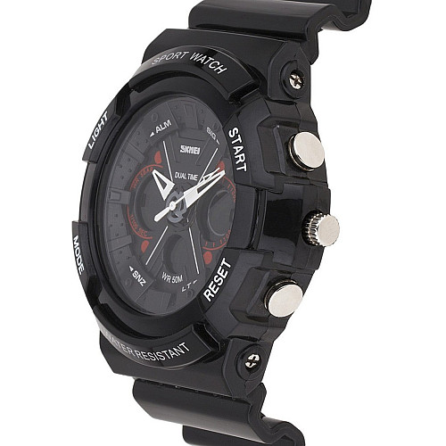 Чоловічі спортивні годинники Skmei 0966 Чорний (1566645404)