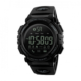 Чоловічі спортивні годинники Skmei 1303 з крокоміром Чорний