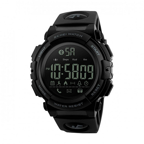 Чоловічі спортивні годинники Skmei 1303 з крокоміром Чорний