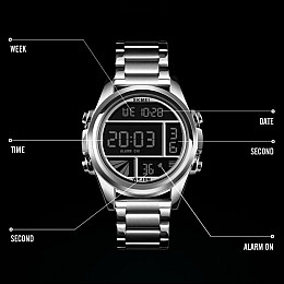 Наручные мужские часы Skmei 1448 Indigo Серебристый