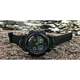 Чоловічі водонепроникні наручні годинники Skmei 1270 Зелений