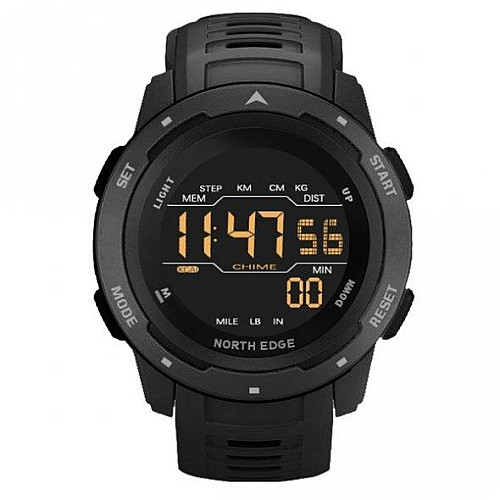 Тактические часы North Edge Mars Pro Black 5Bar