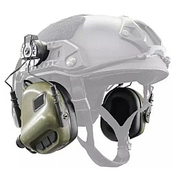 Тактические активные наушники EARMOR М32Н с гарнитурой под шлем Оливковый (1650146054)