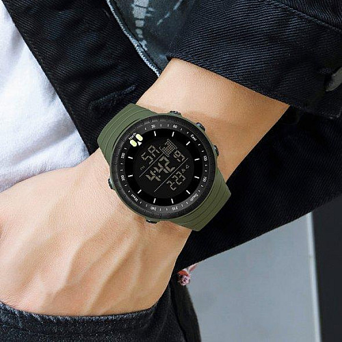 Водостійкі тактичні кварцеві годинники Sanda Bike Green