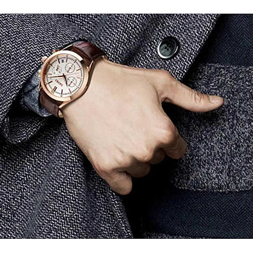 Мужські годинники Skmei Prestige 9127 класичні Коричневий