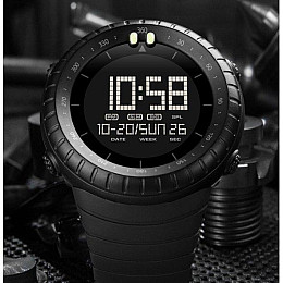 Тактические водостойкие кварцевые часы Skmei Ribas black