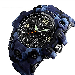 Мужские часы Skmei Hamlet 1155 Синий камуфляж