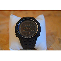 Мужские спортивные часы с термометром Skmei 1681 Черный (1711861365)