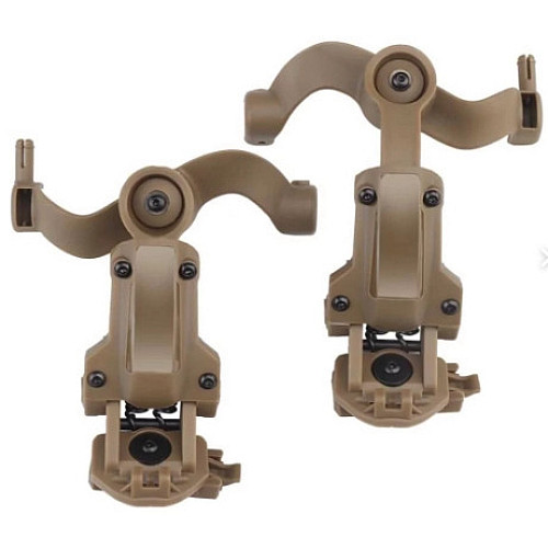 Универсальный адаптер для крепления активной гарнитуры на рельсы шлема OPS Core Песочный