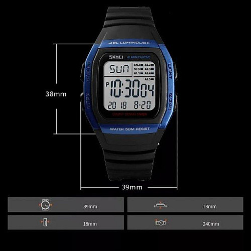 Чоловічі спортивні годинники Skmei 1278 Синій