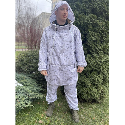 Костюм тактичний маскувальний No Brand 52-62 Білий мультикам (1721904705)