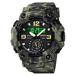 Мужские наручные часы спортивные Skmei 1637 водонепроницаемые Камуфляж