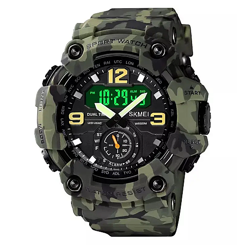 Мужские наручные часы спортивные Skmei 1637 водонепроницаемые Камуфляж