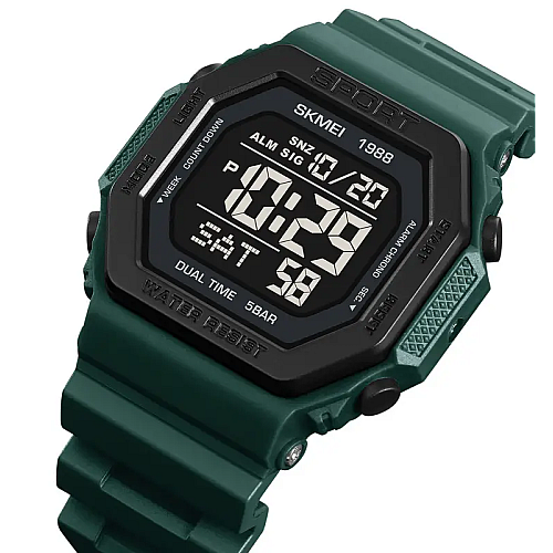 Мужские спортивные часы Skmei 1988 Темно-зеленый