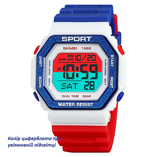 Мужские спортивные часы Skmei 1988 Красно-синий