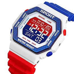 Мужские спортивные часы Skmei 1988 Красно-синий