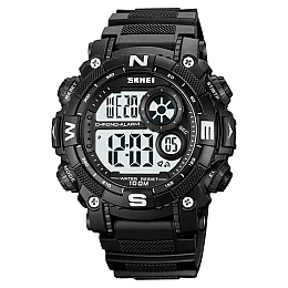 Чоловічі наручні кварцеві годинники Skmei 1887 Чорний