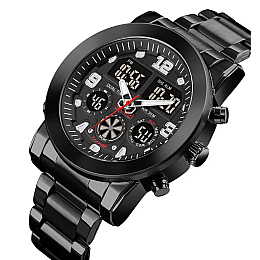 Чоловічі наручні класичні годинники Skmei 1642 Чорний