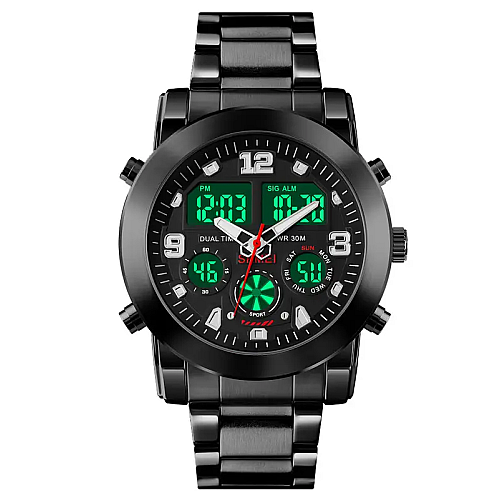 Чоловічі наручні класичні годинники Skmei 1642 Чорний