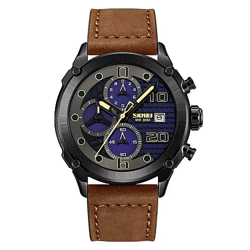 Классические мужские часы Skmei 2051 Коричневый