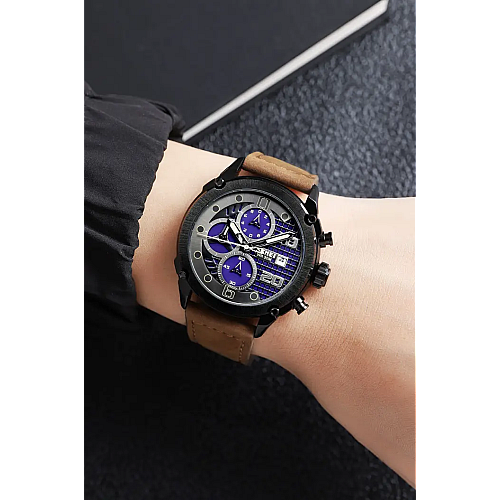 Классические мужские часы Skmei 2051 Коричневый