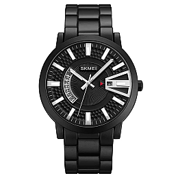 Мужские часы Skmei 1985 на браслете Черный
