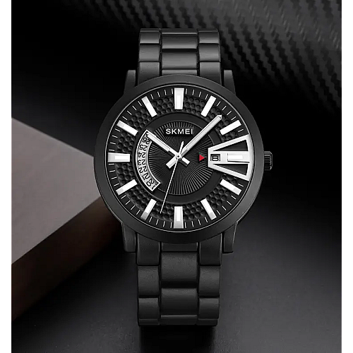 Мужские часы Skmei 1985 на браслете Черный