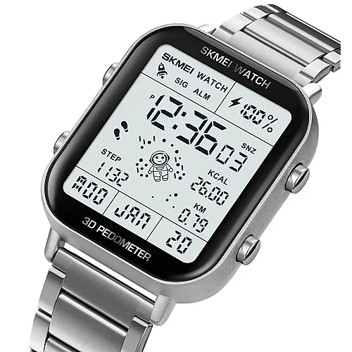 Часы мужские наручные Skmei 1888 astronaut Серебристый (2093392019)