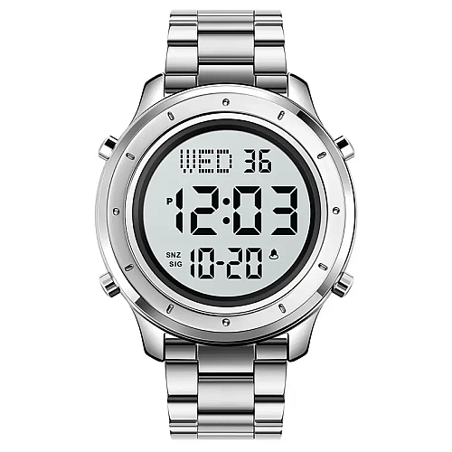 Мужские наручные электронные часы Skmei 1864 Серебристый