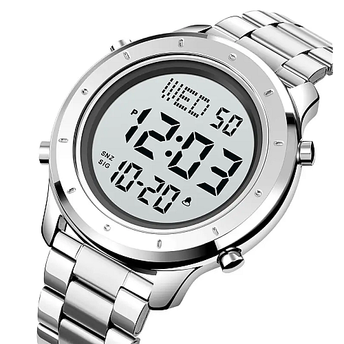 Мужские наручные электронные часы Skmei 1864 Серебристый