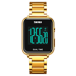 Чоловічі наручні класичні годинники Skmei 1852 Золотистий