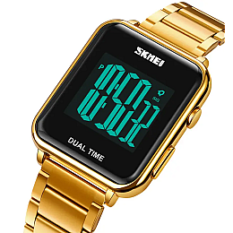 Чоловічі наручні класичні годинники Skmei 1852 Золотистий